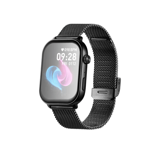 Volkano Trinity series Smartwatch with Metal Mesh strap - Black